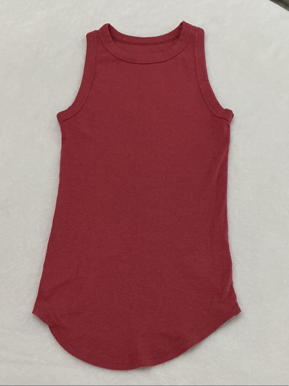 a new day Ribbed Tank Top - Deep Mauve